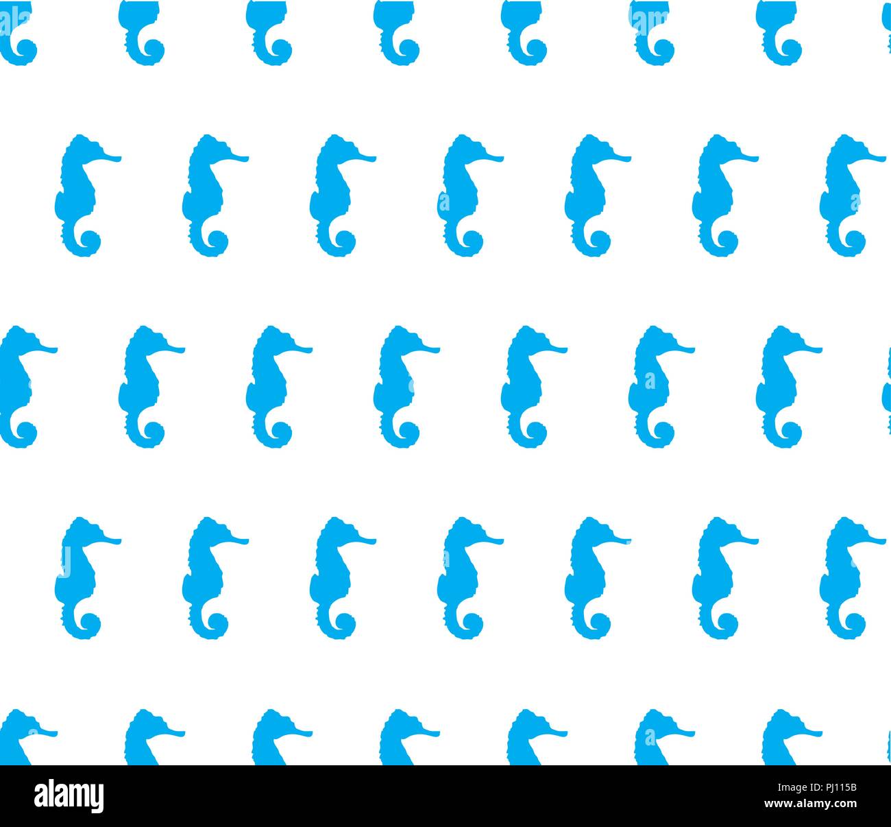 vector illustration of seamless seahorse background Stock Vector Image ...