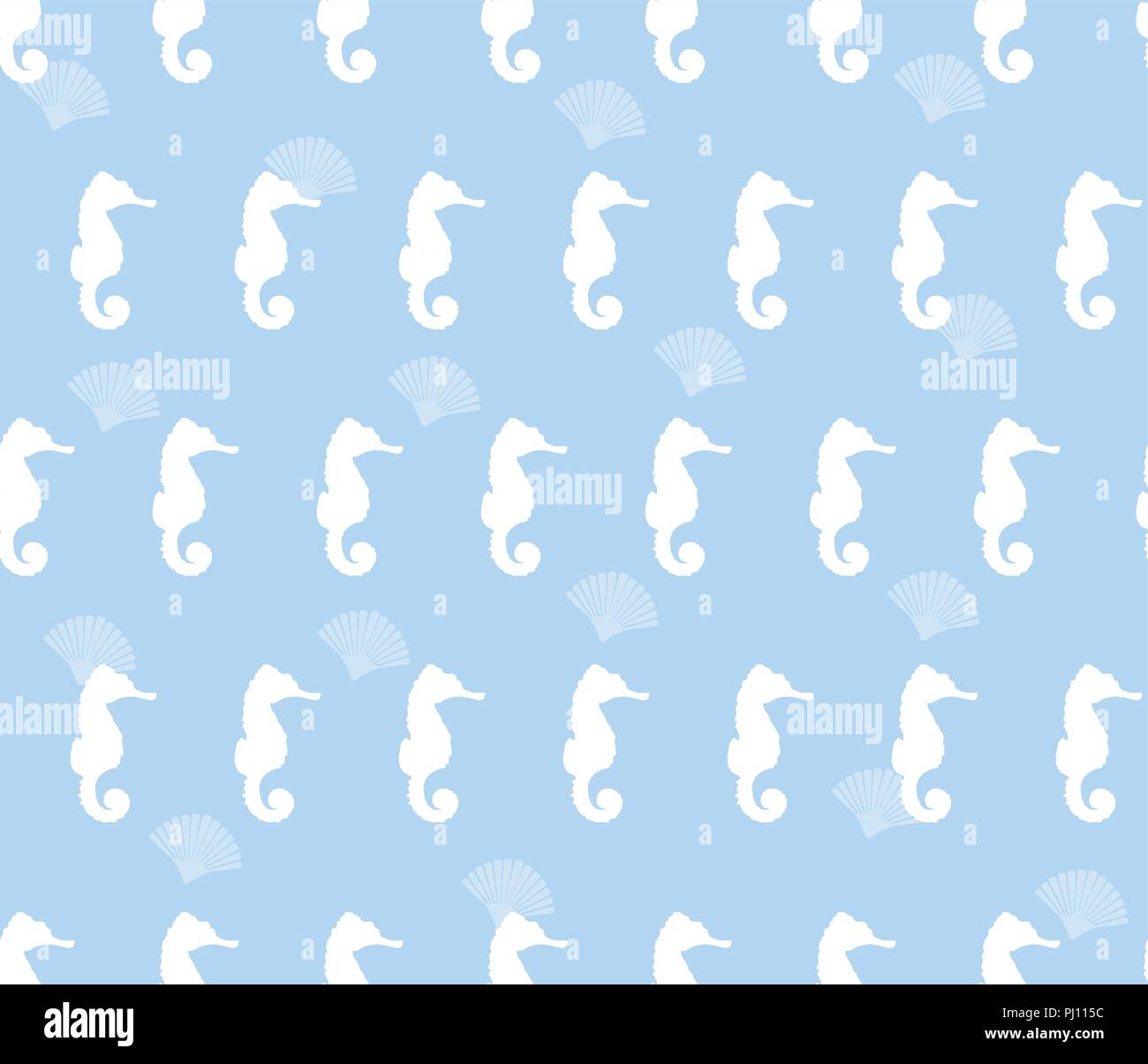 vector illustration of seamless seahorse background Stock Vector Image ...