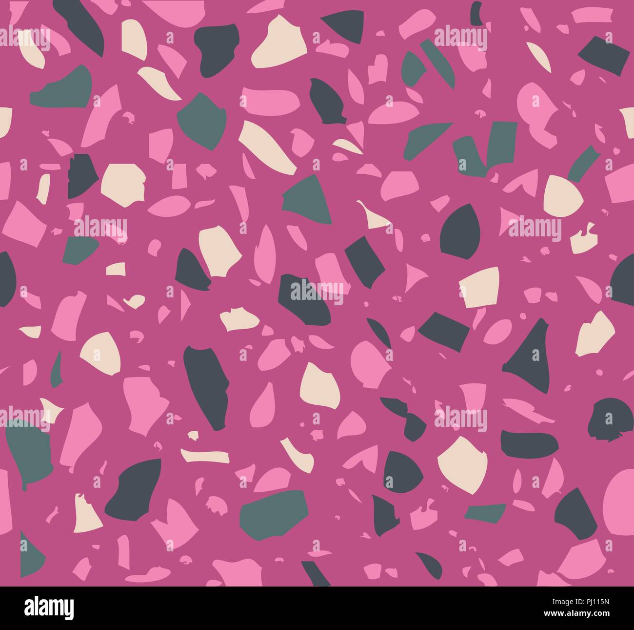 vector illustration of terrazzo pattern seamless background Stock Vector