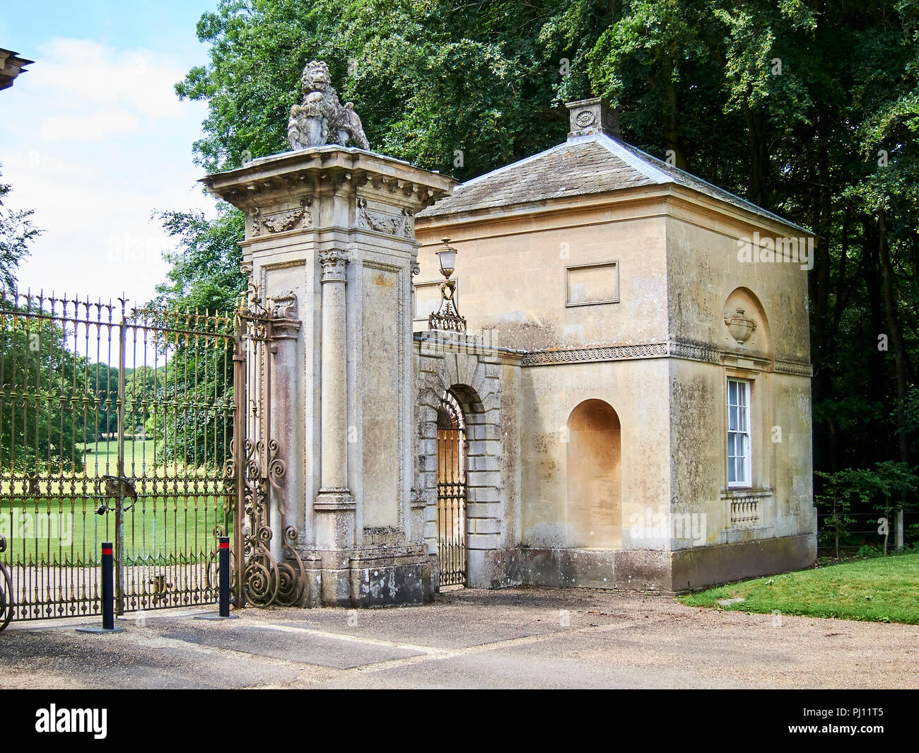 Stone gatehouse in Wiltshire, England, UK. Stock Photo