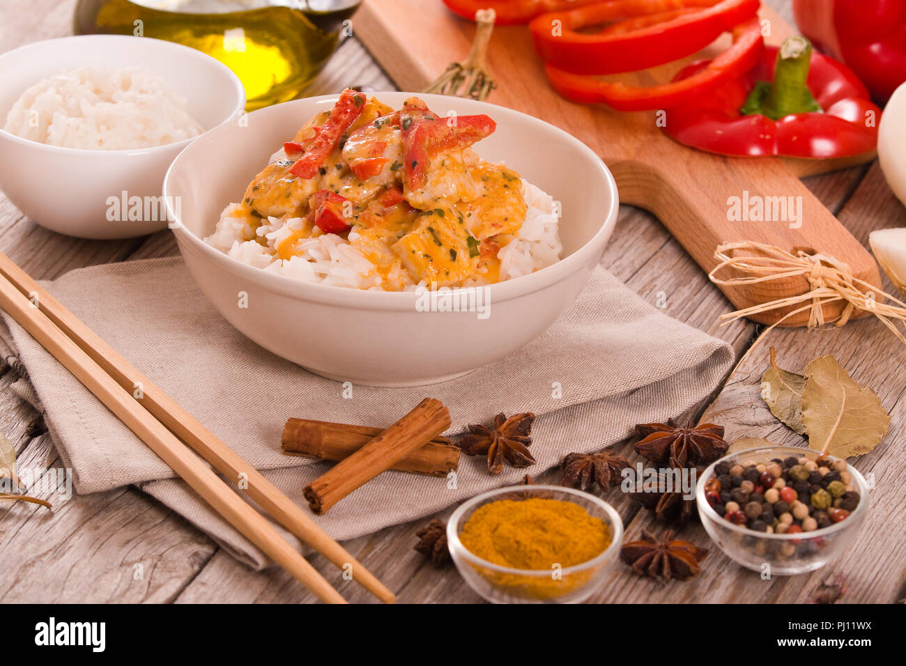 Red thai curry Stock Photo - Alamy