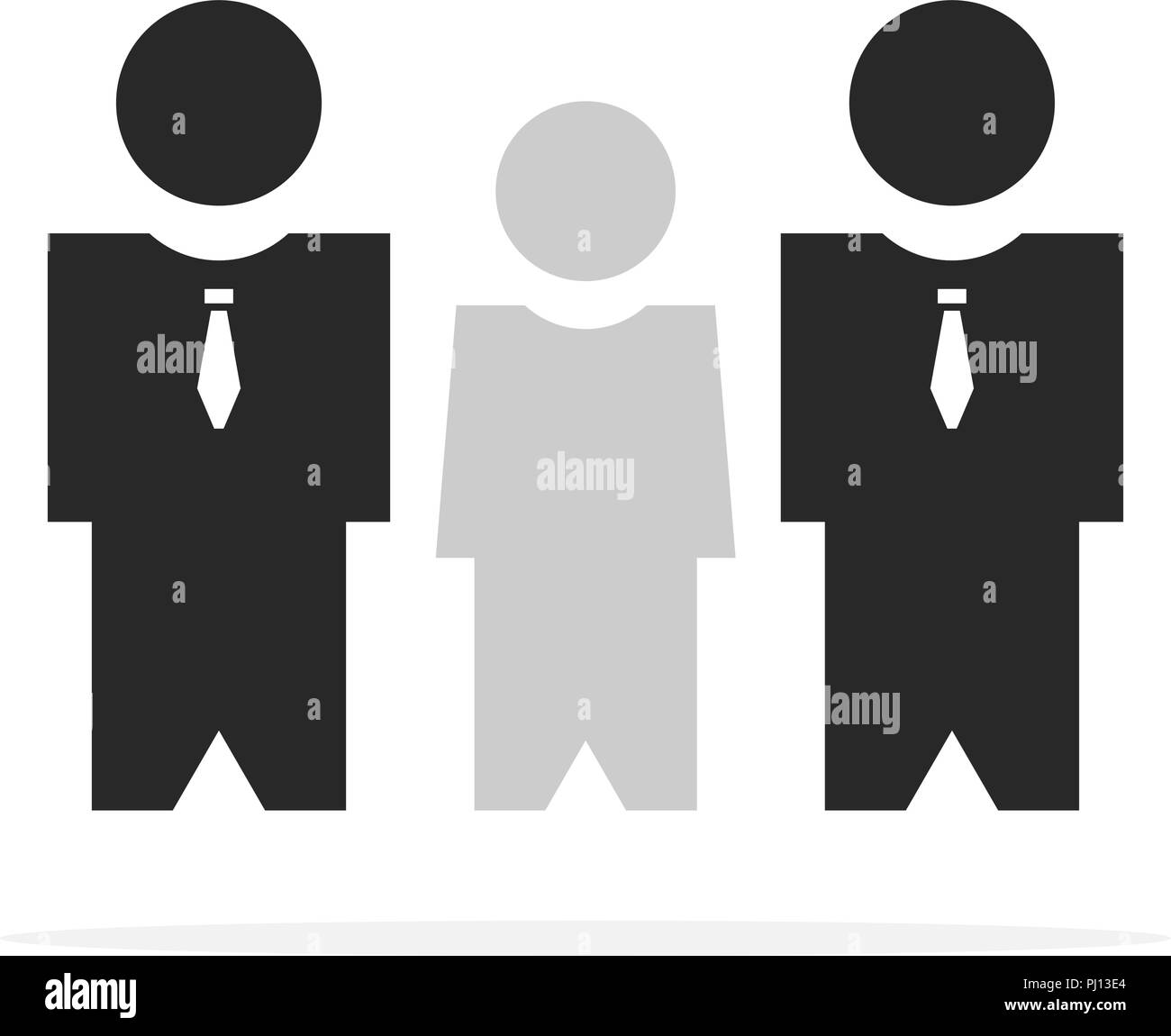 two bodyguards protect client Stock Vector