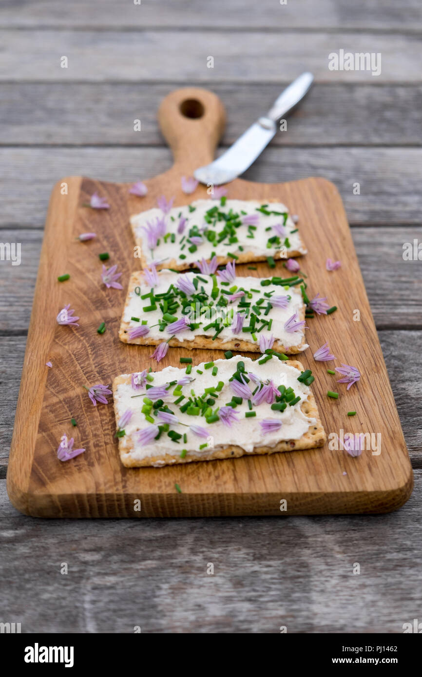 Dairy and lactose-free vegan cream cheese spread made from cashew and ...