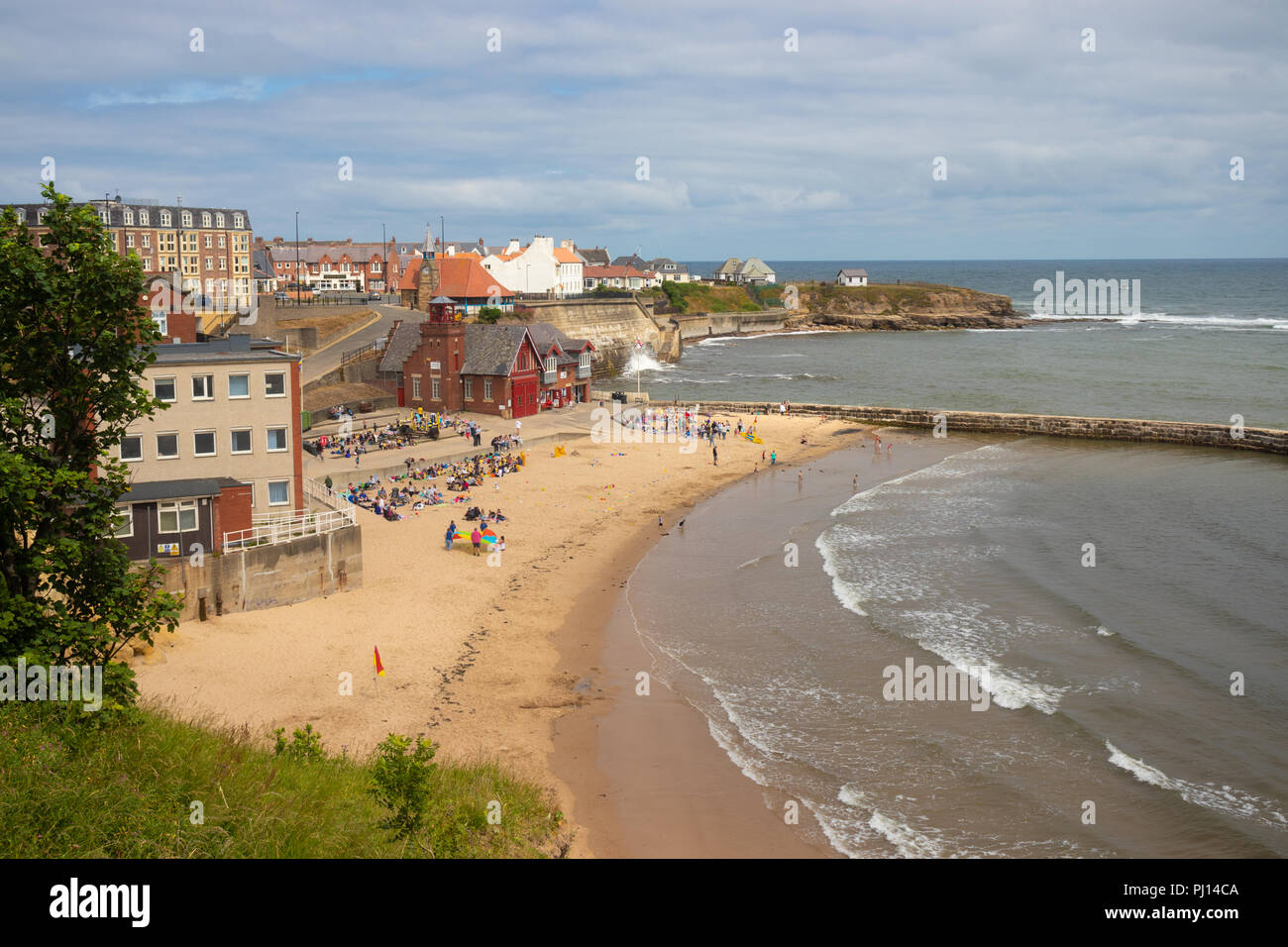 The picturesque Cullercoats Bay, North Tyneside, England, UK Stock Photo