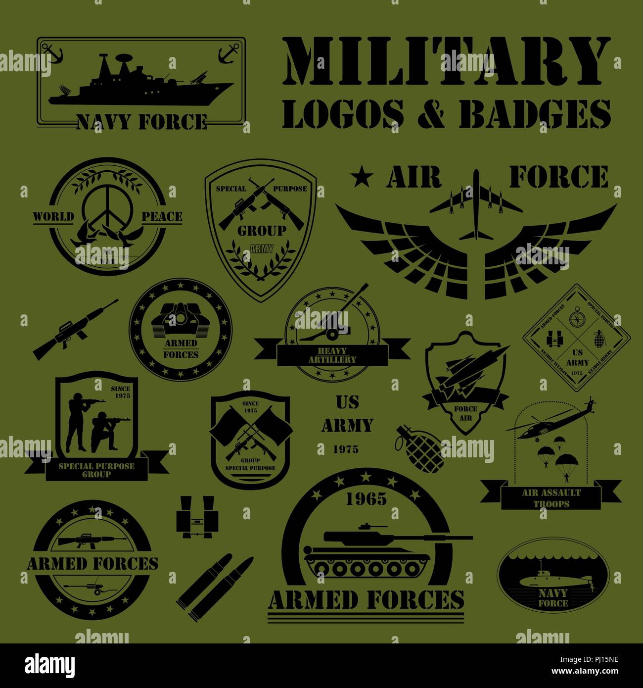 Military Emblem Army Logo Special Stock Photos & Military Emblem Army ...