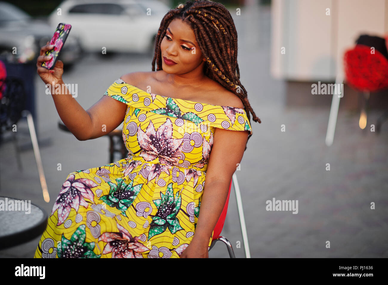 Cute Small Height African American Girl With Dreadlocks