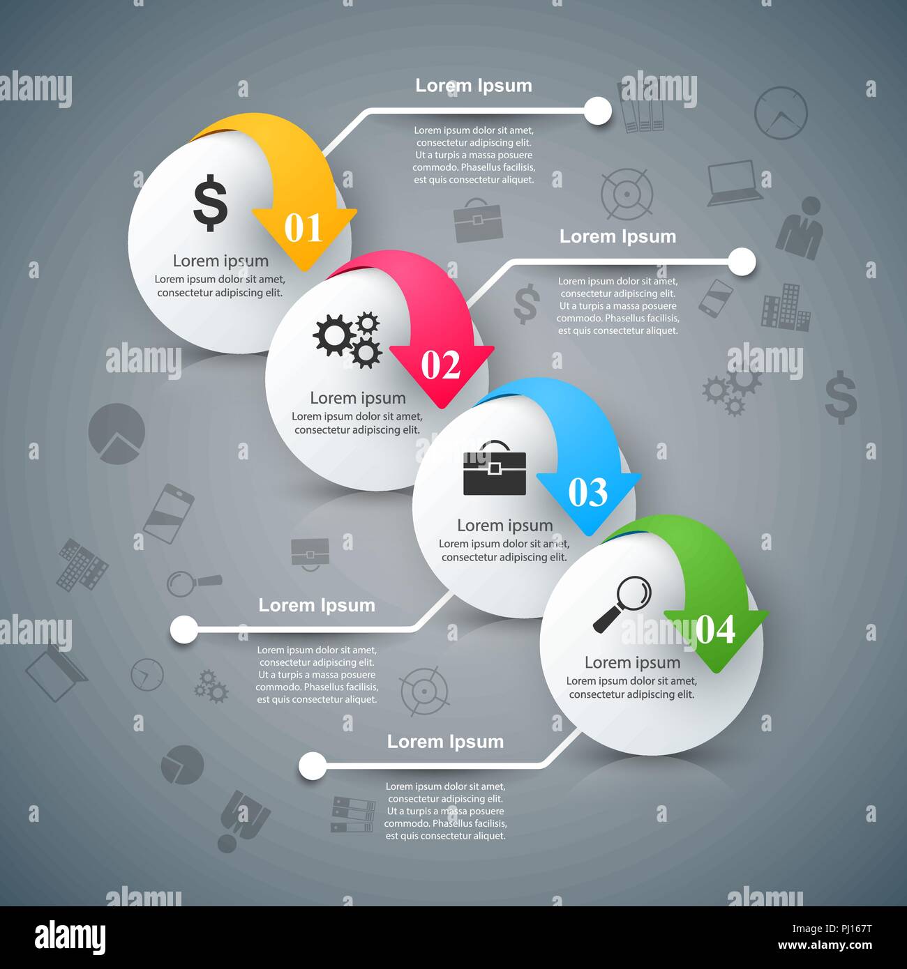 Origami Inforgraphics Business Infographics origami style Vector illustration Stock Vector ...