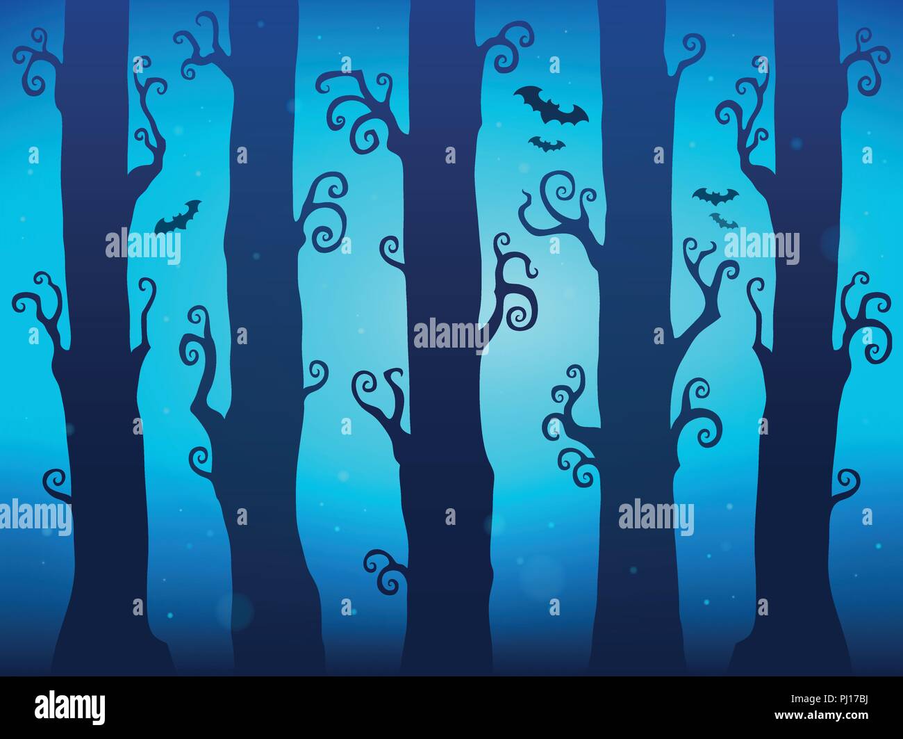Halloween forest theme image 7 - eps10 vector illustration Stock Vector ...