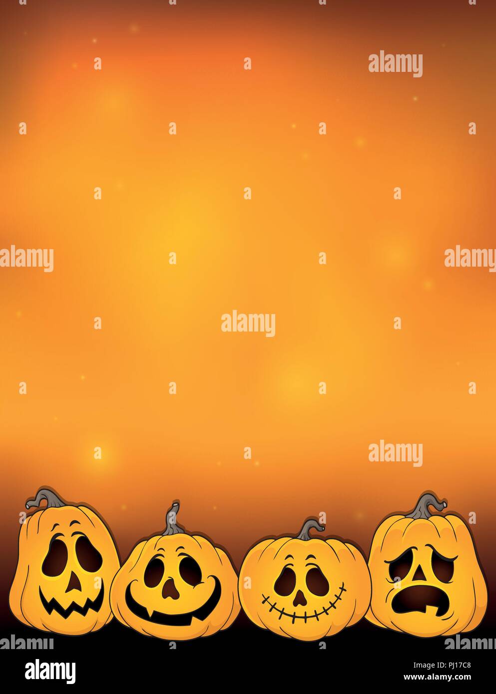 Halloween pumpkins thematics image 2 - eps10 vector illustration Stock ...