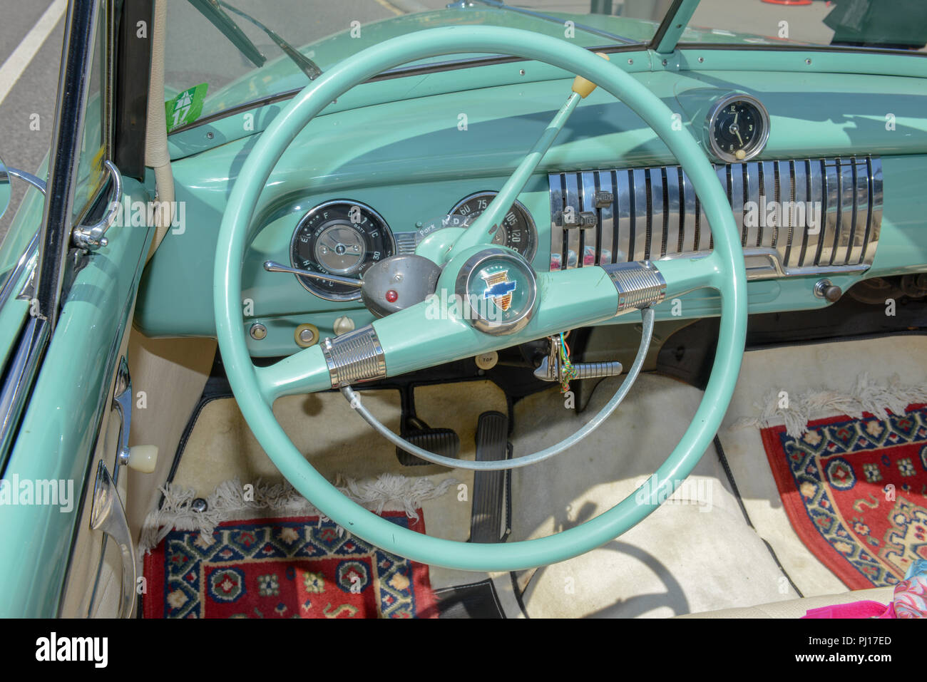 Teal steering wheel hi-res stock photography and images - Alamy