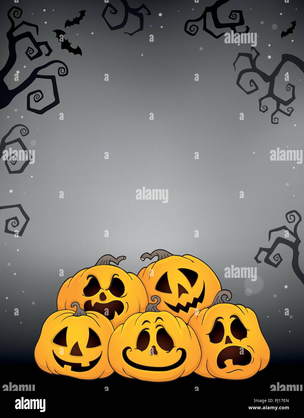 Pile of Halloween pumpkins theme 2 - eps10 vector illustration Stock ...
