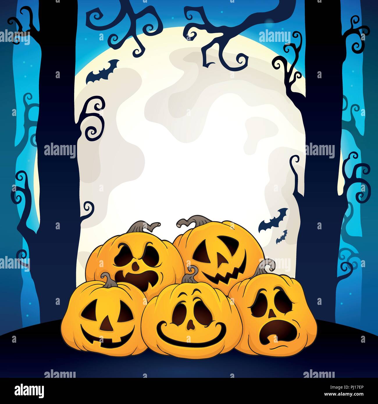 Pile of Halloween pumpkins theme 3 - eps10 vector illustration Stock ...