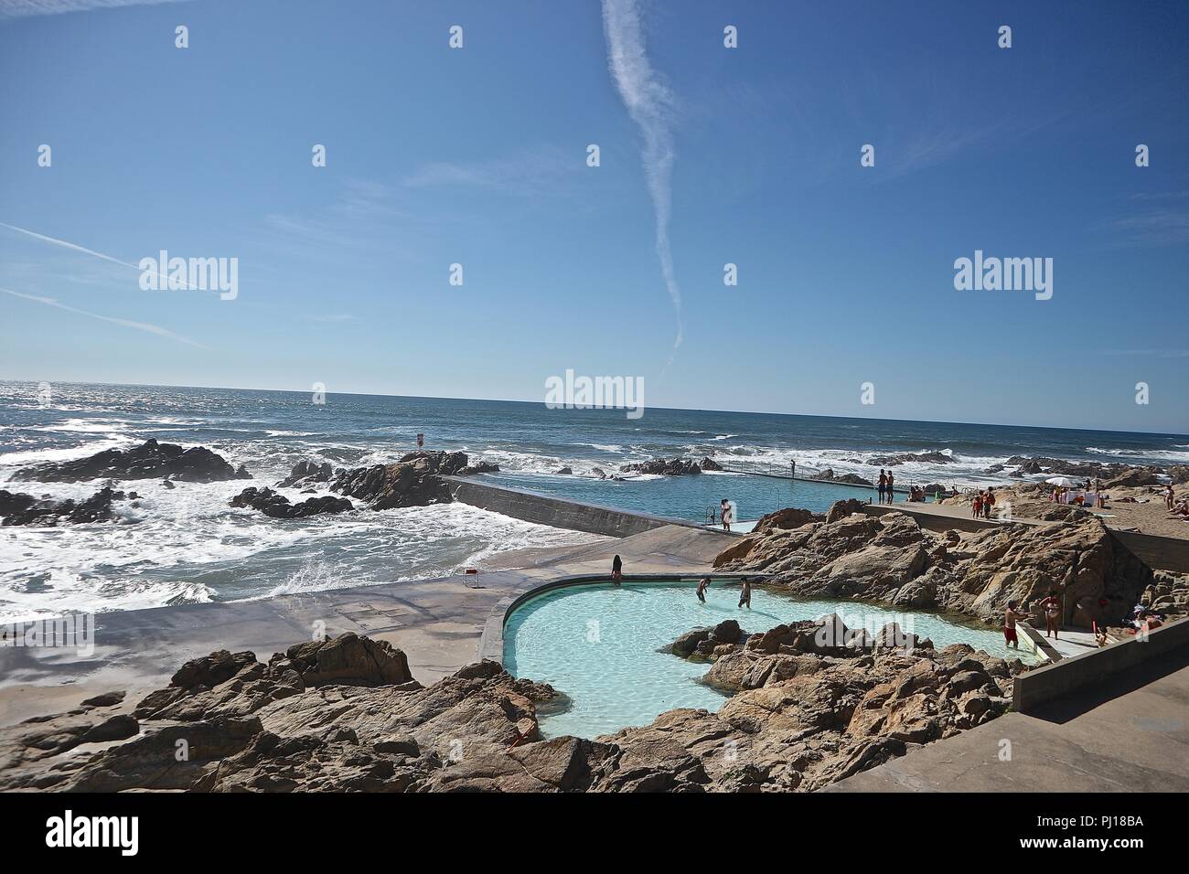 Piscina das Marés by architect Alvaro Siza in Porto, Portugal Stock Photo