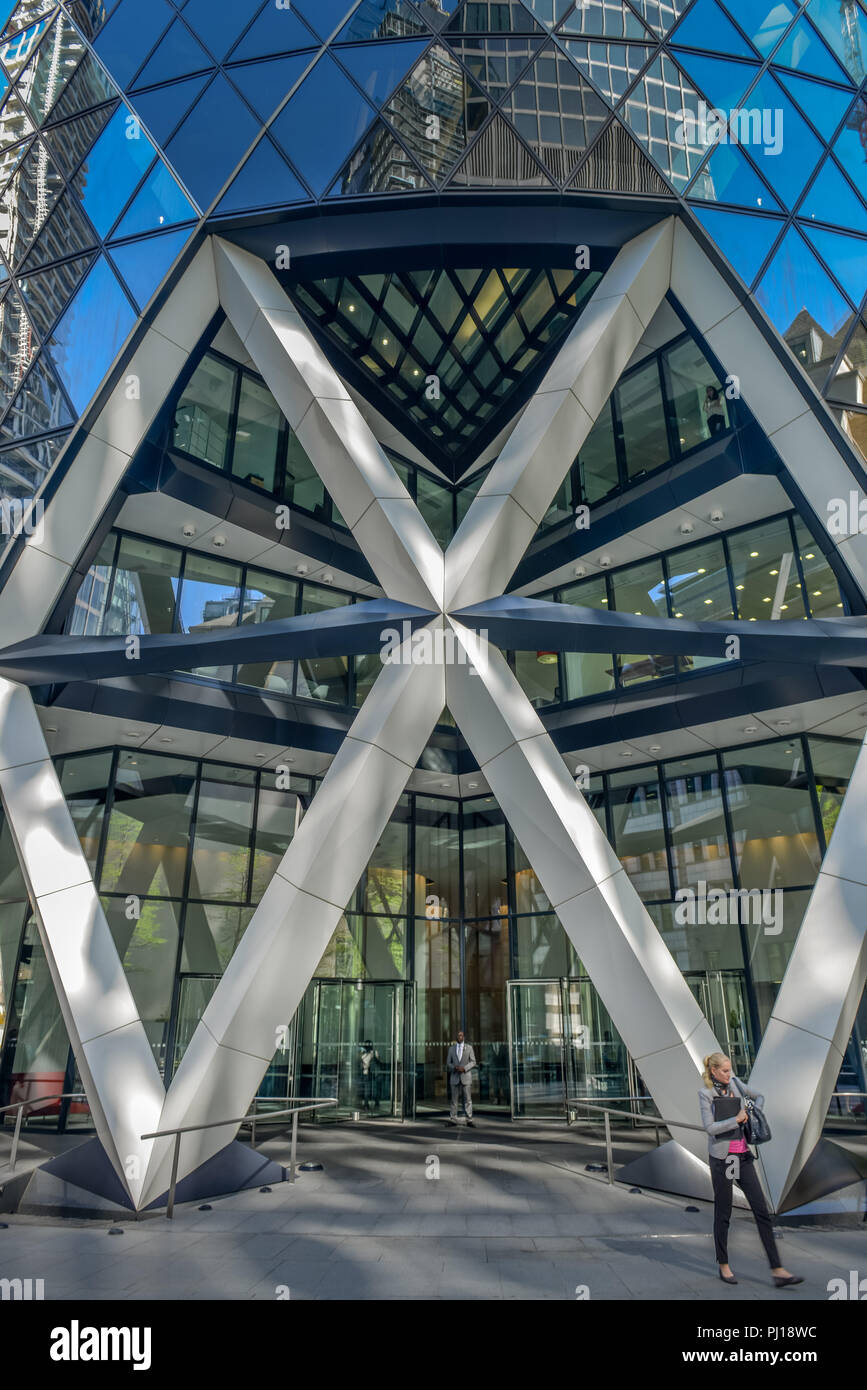 The Gherkin, St Mary Axe, London, England, Grossbritannien Stock Photo