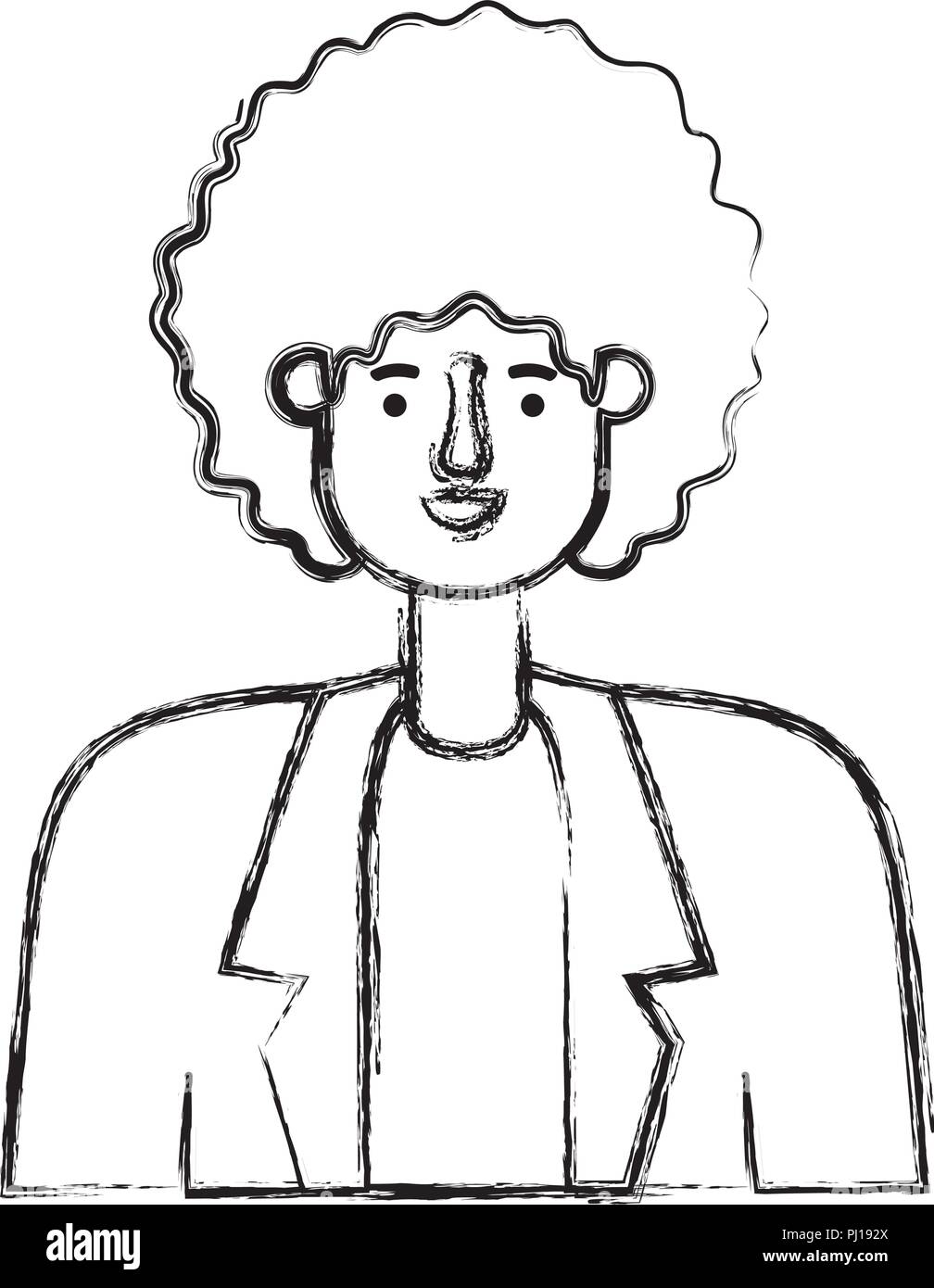 young man with afro avatar character Stock Vector Image & Art - Alamy