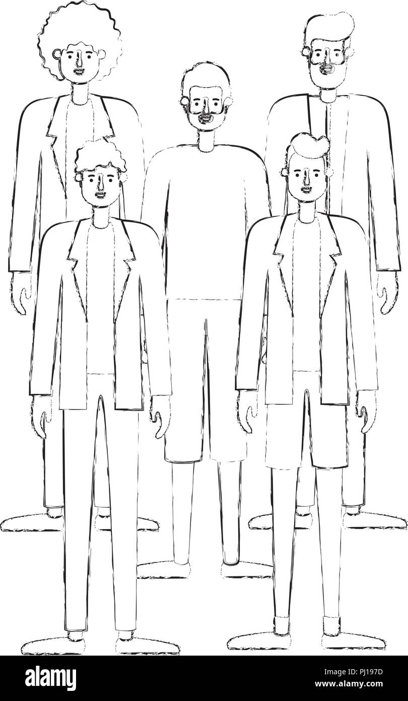 group of men characters Stock Vector Image & Art - Alamy