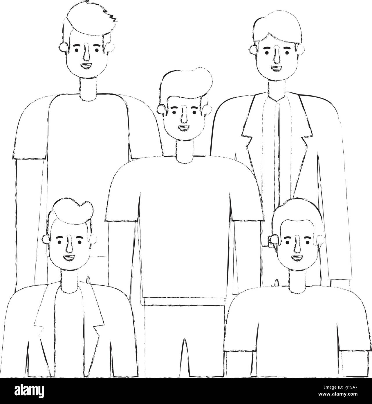 group of men characters Stock Vector Image & Art - Alamy