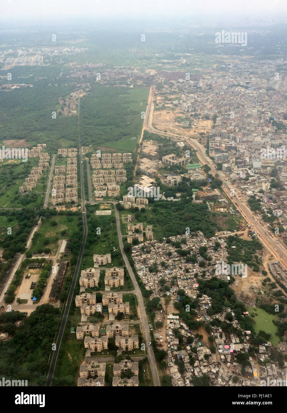 Aerial cityscape, New Delhi, India Stock Photo Alamy