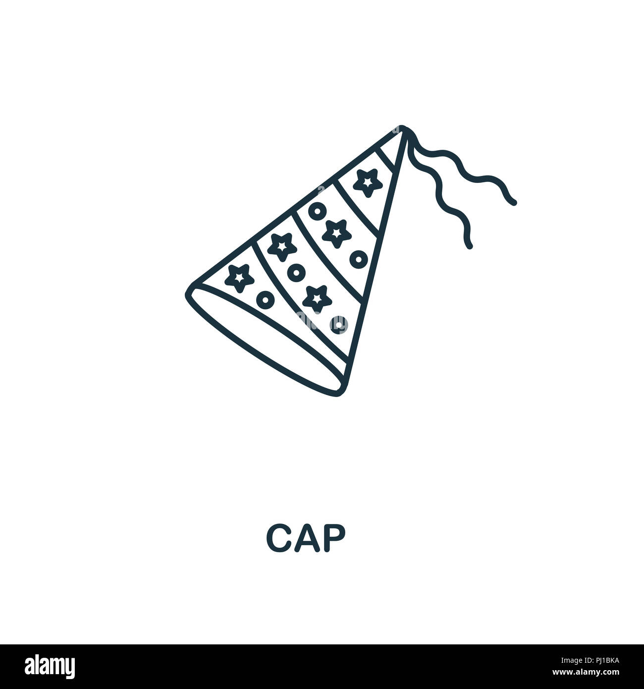 Cap outline icon. Simple element illustration. Cap icon in outline ...