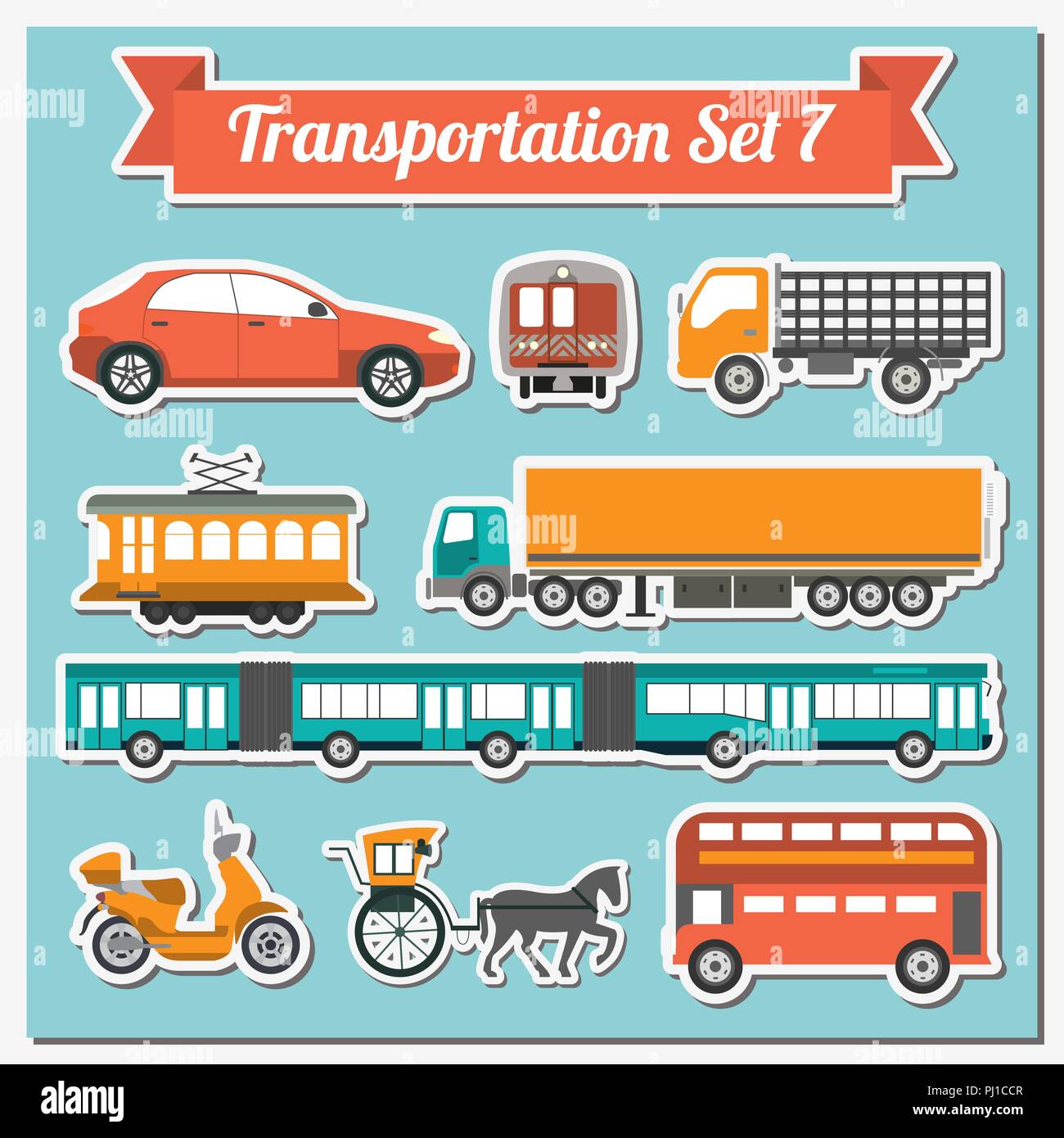 Set of all types of transport icon for creating your own infographics