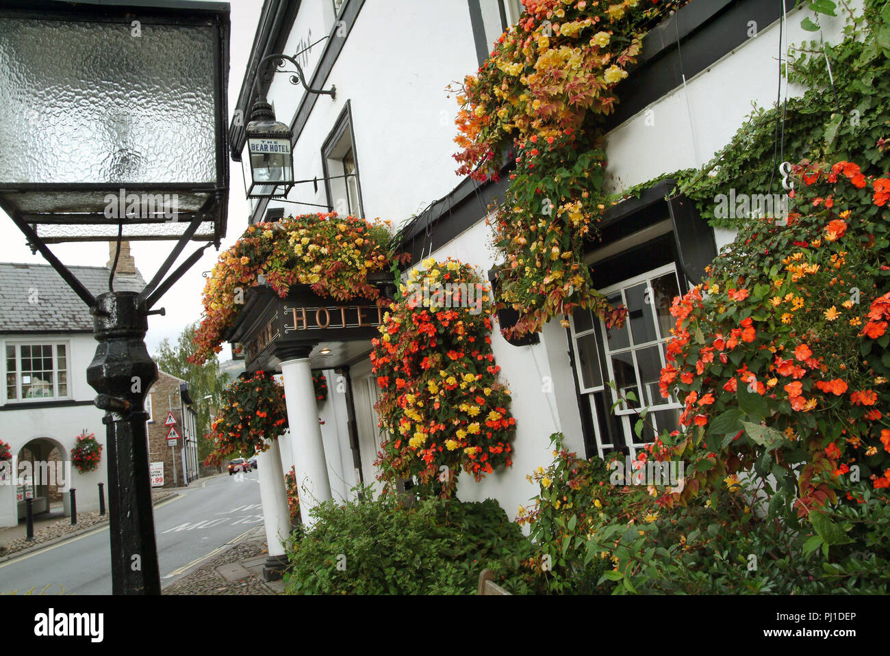 The Bear Hotel  at Crickhowell, Wales, UK Stock Photo