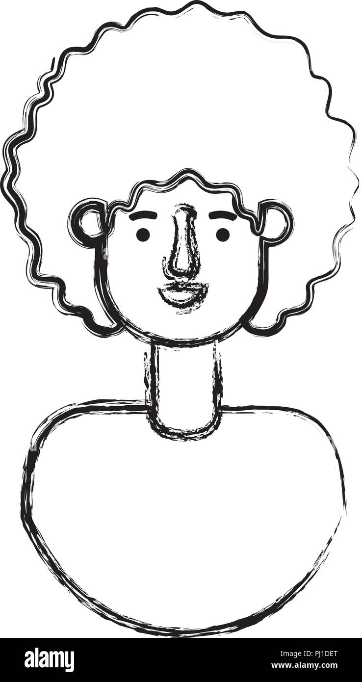 young man with afro avatar character Stock Vector Image & Art - Alamy
