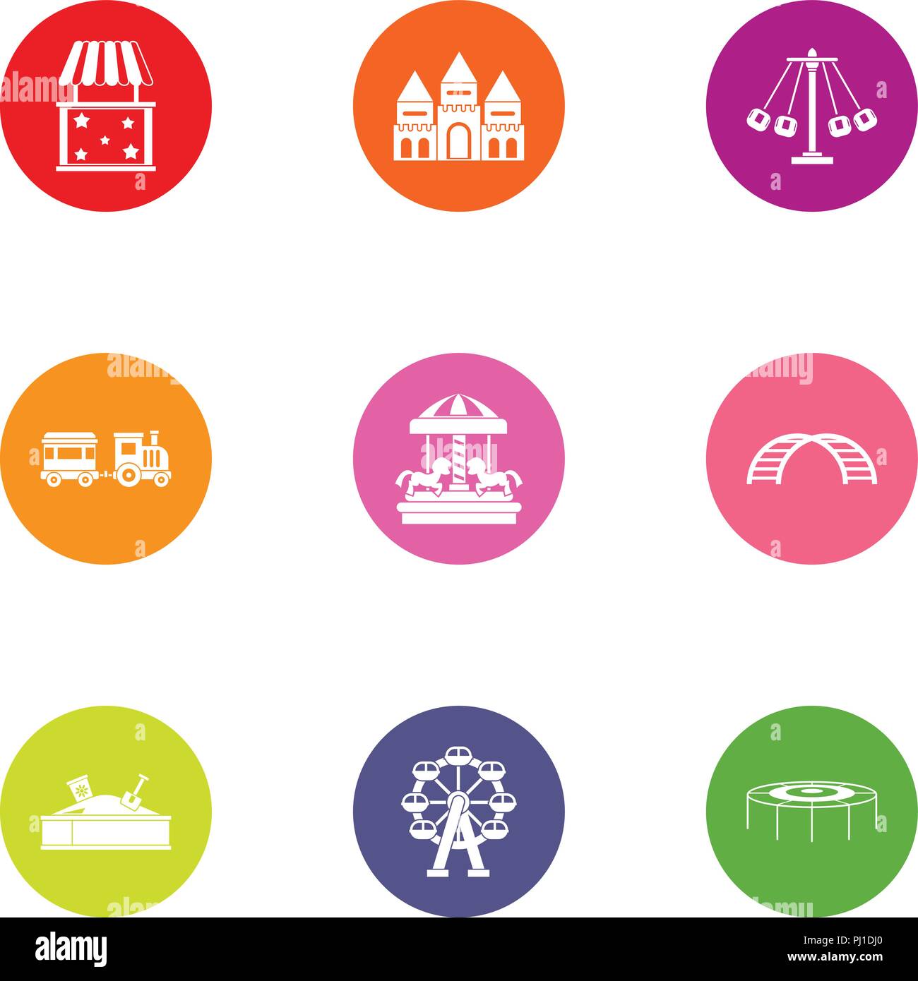 Game movement icons set, flat style Stock Vector Image & Art - Alamy