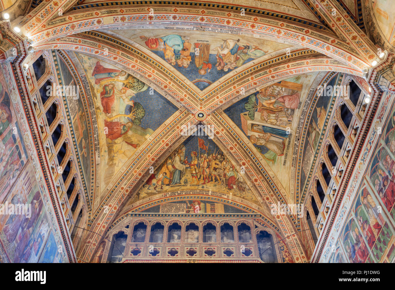 Orvieto Cathedral interior, Orvieto, Umbria, Italy Stock Photo