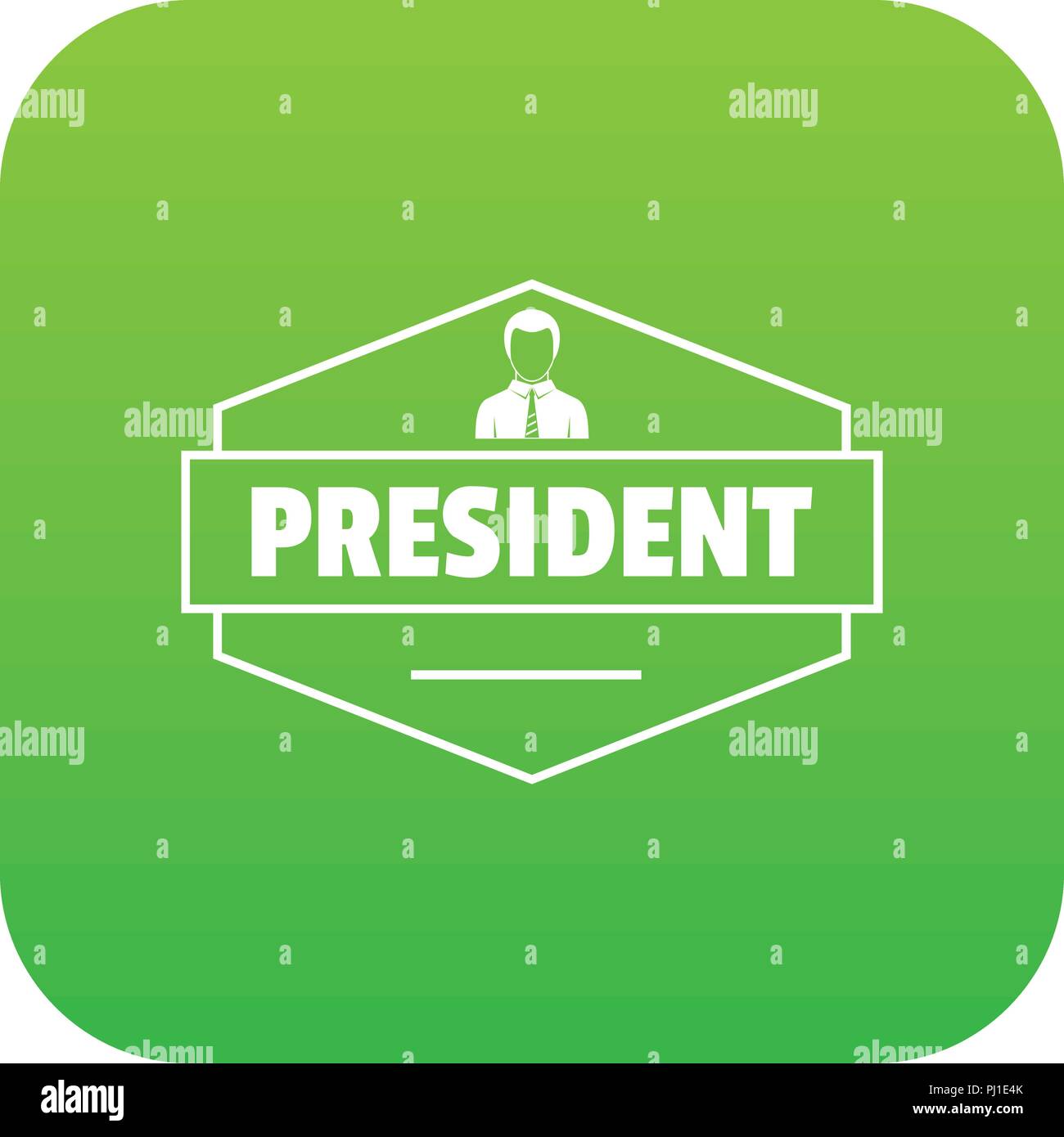 President icon green vector Stock Vector Image & Art - Alamy