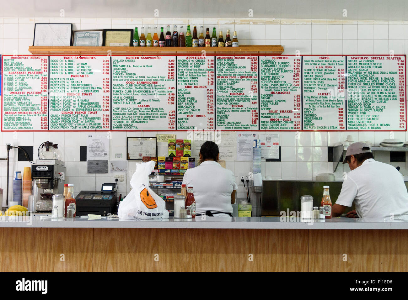 05-2017 New York, USA.  A diner in Brooklyn. Photo: © Simon Grosset Stock Photo