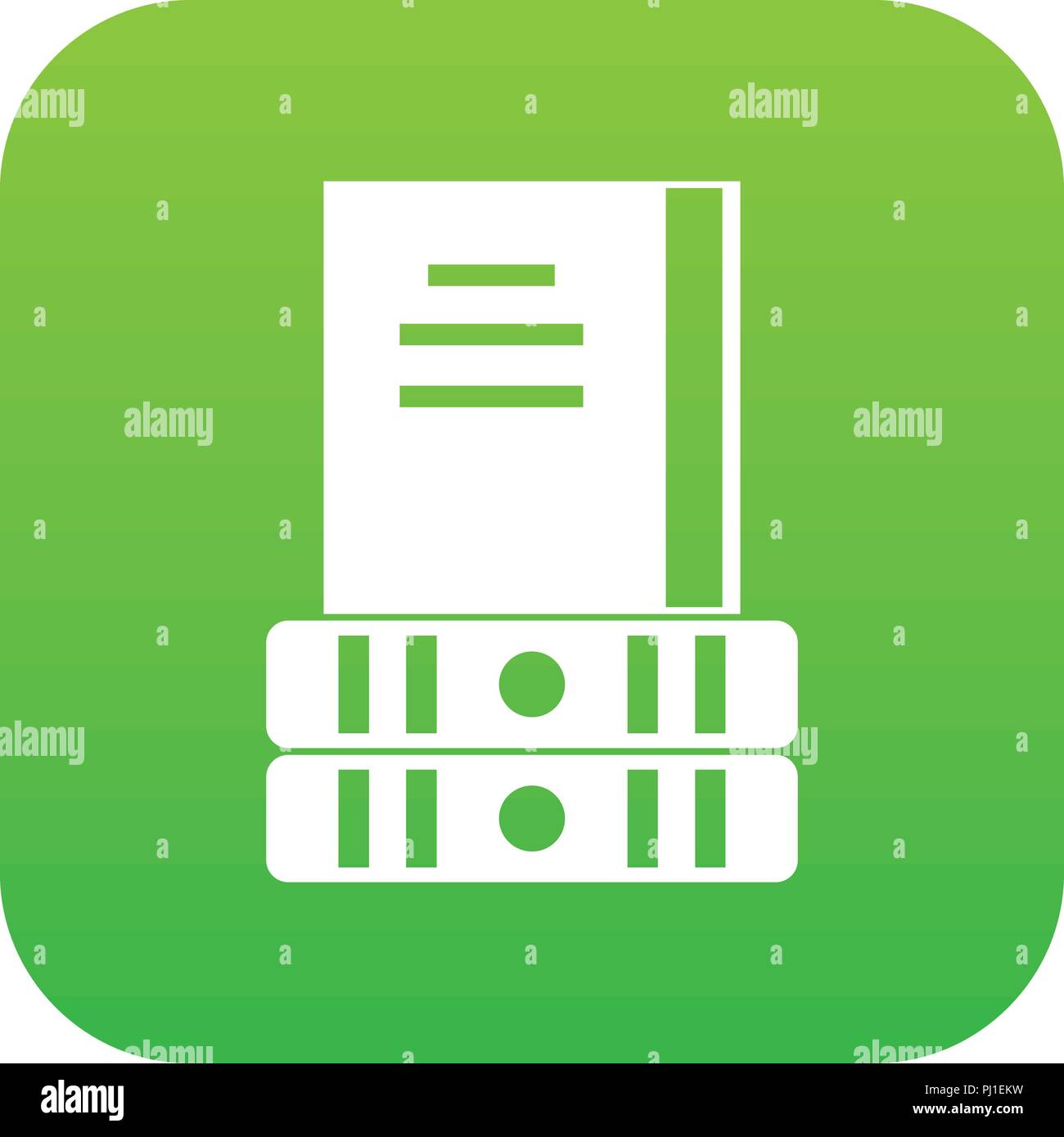 Three books icon digital green Stock Vector Image & Art - Alamy