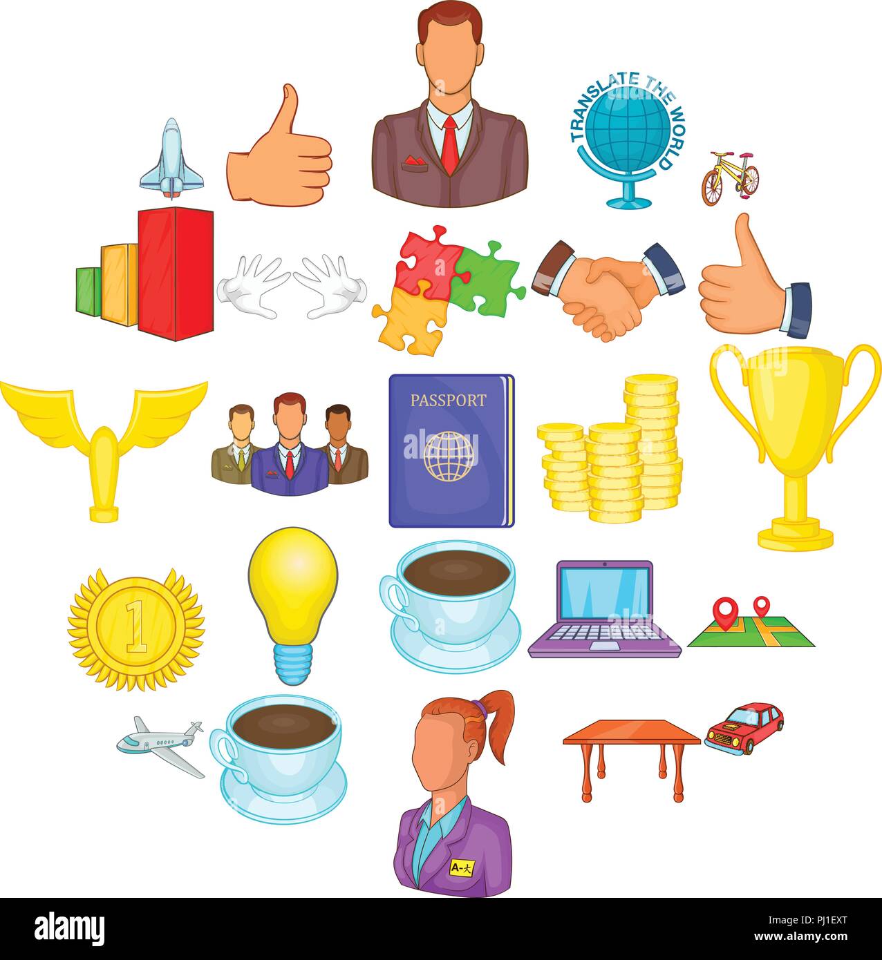 Exercise icons set, cartoon style Stock Vector Image & Art - Alamy