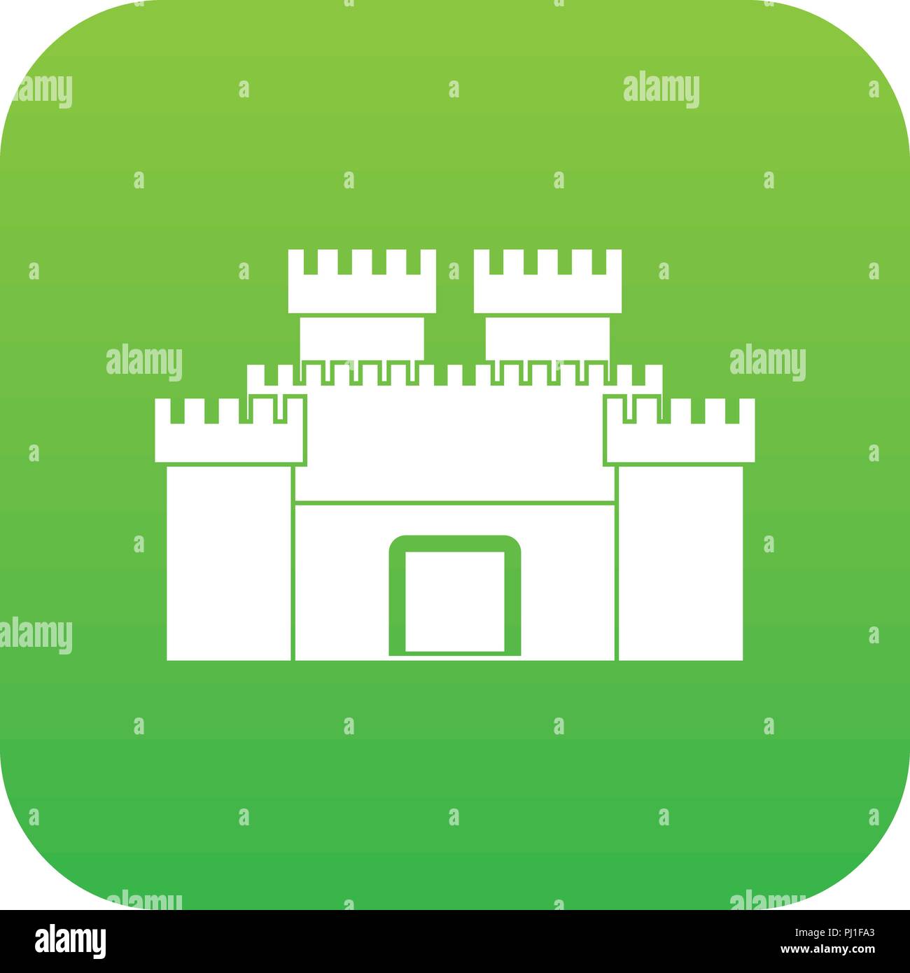 Ancient fortress icon digital green Stock Vector Image & Art - Alamy