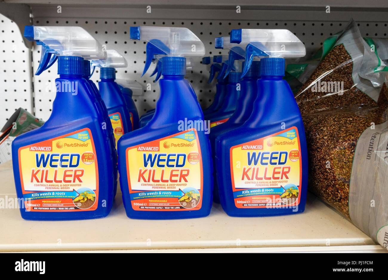 Weedkiller in Poundland store. UK Stock Photo Alamy