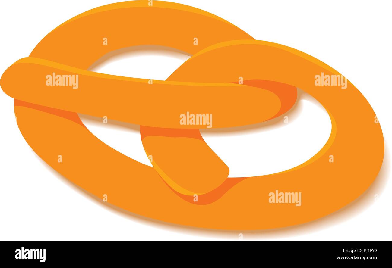 Pretzel german icon, isometric style Stock Vector
