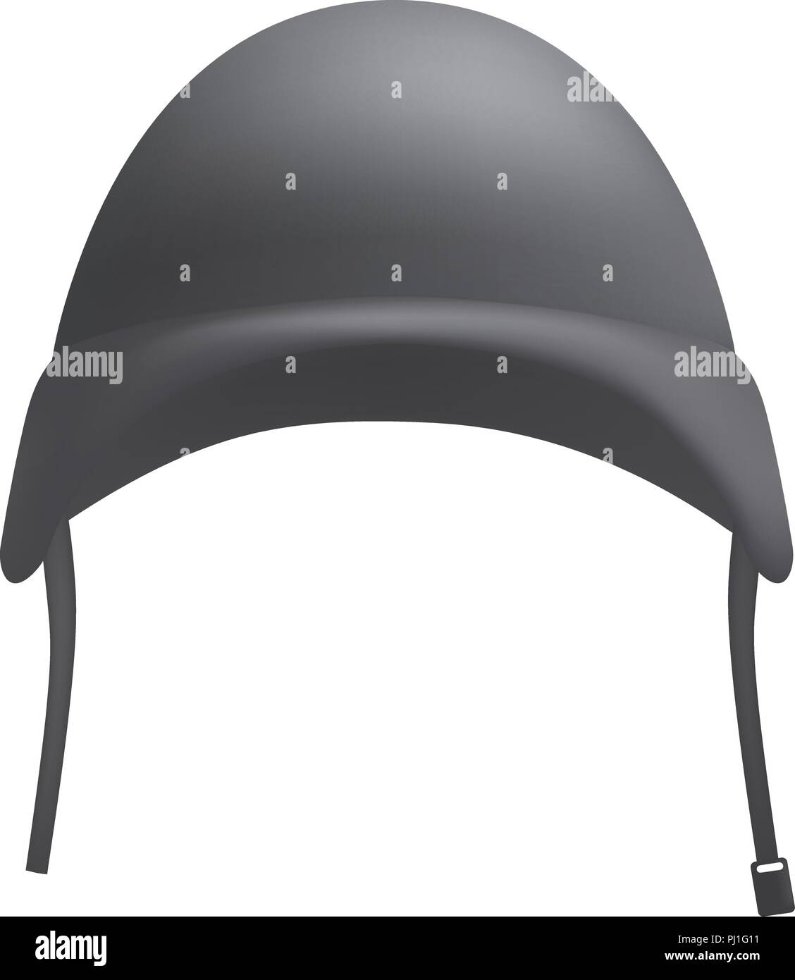 Grey helmet mockup, realistic style Stock Vector