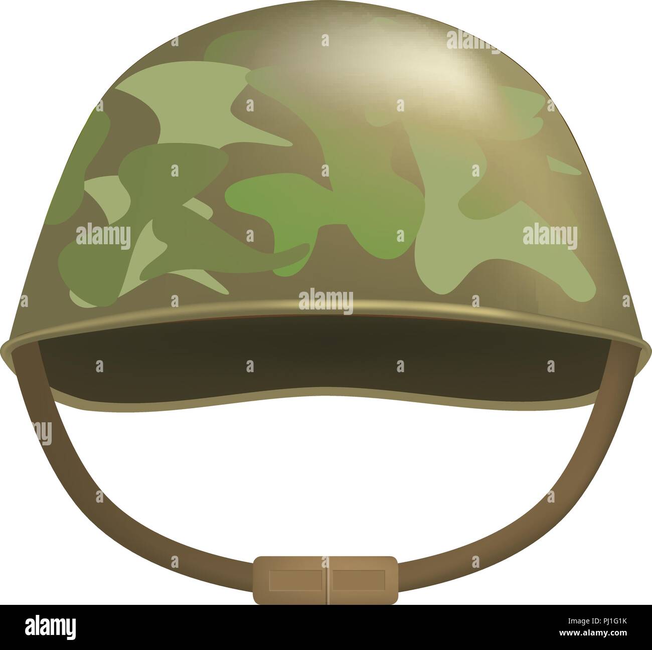 Camouflage helmet mockup, realistic style Stock Vector