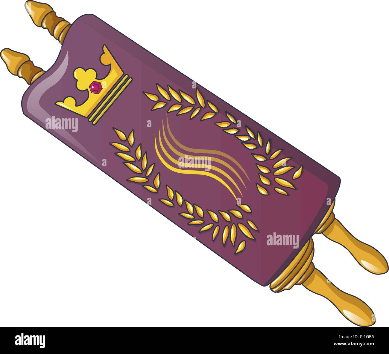 Royal papyrus icon, cartoon style Stock Vector