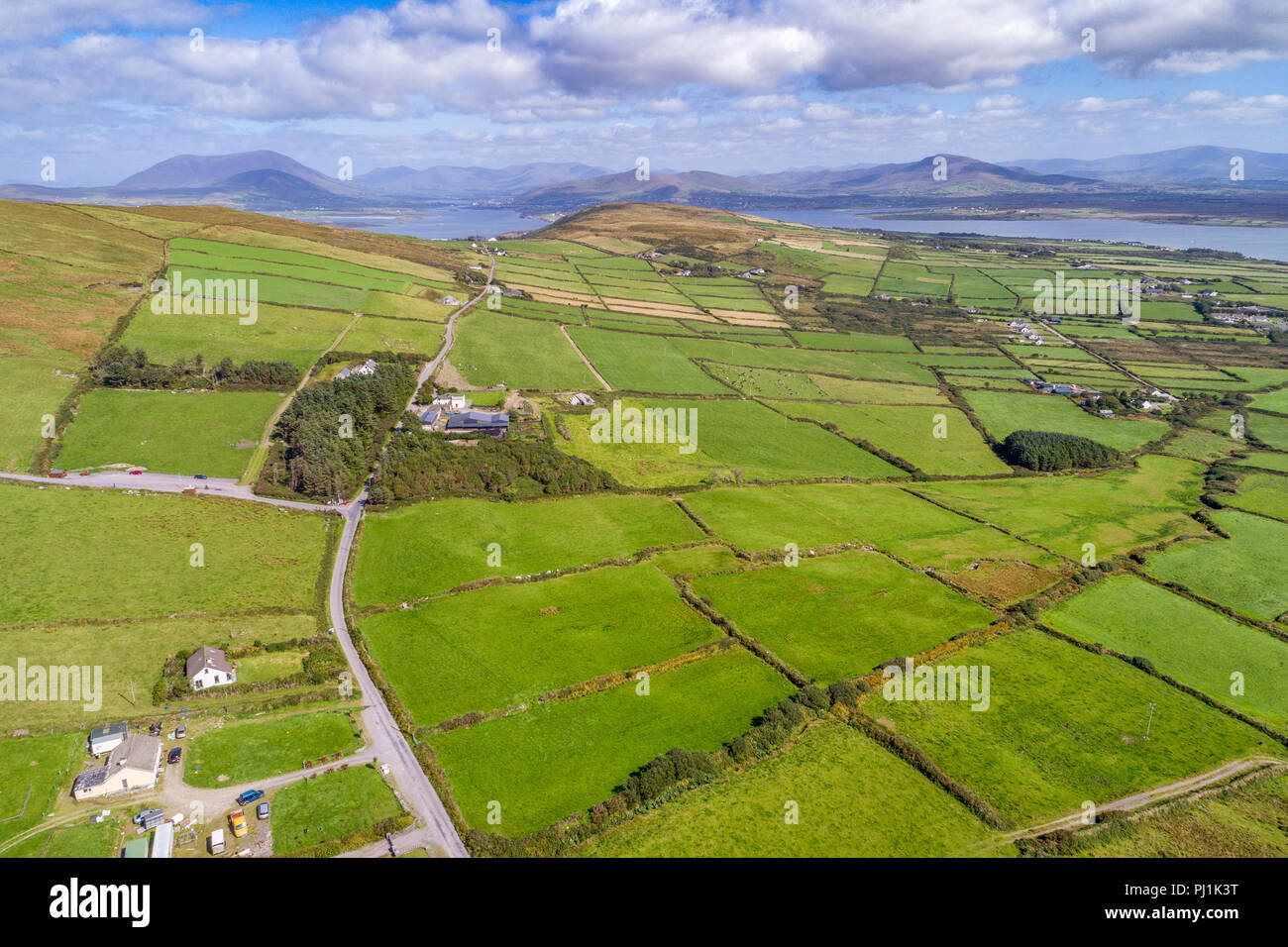 Aerial view of Valentia Island, County Kerry, Ireland Stock Photo