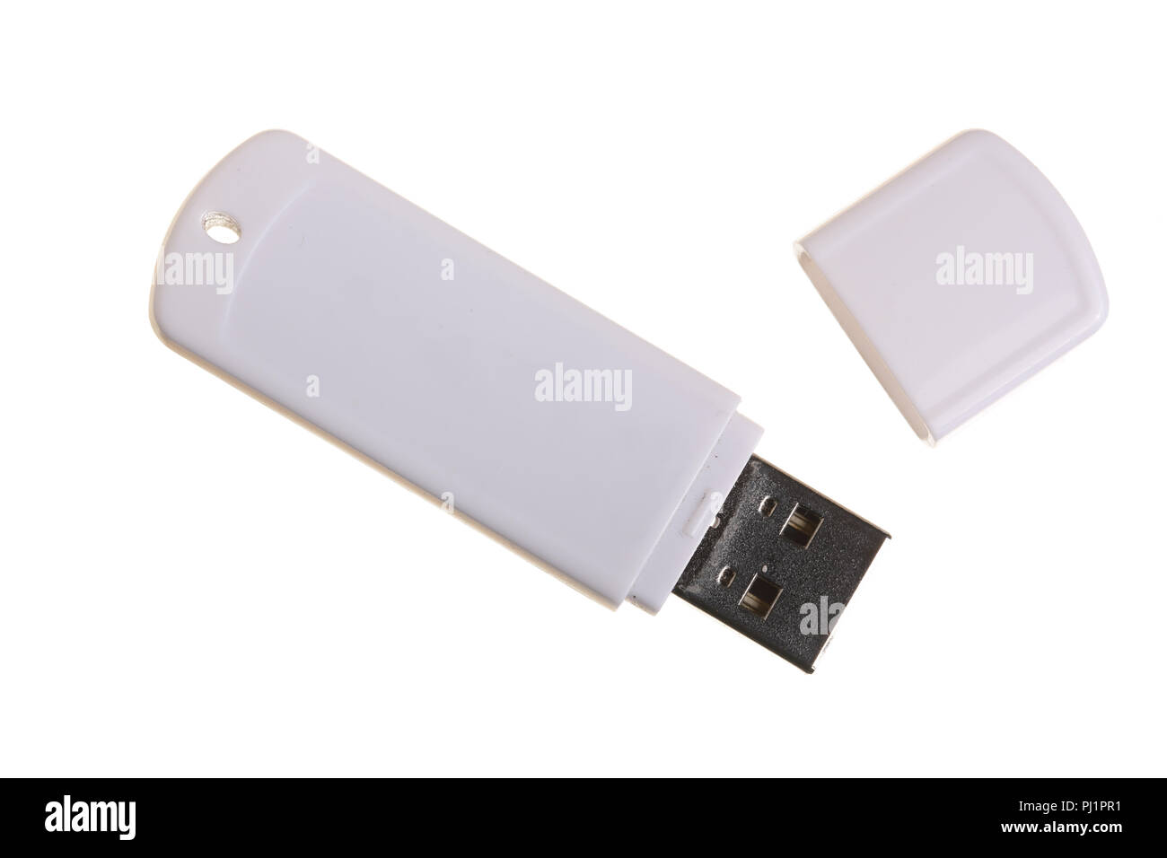USB Flash Drive isolated on white background. Top view Stock Photo - Alamy