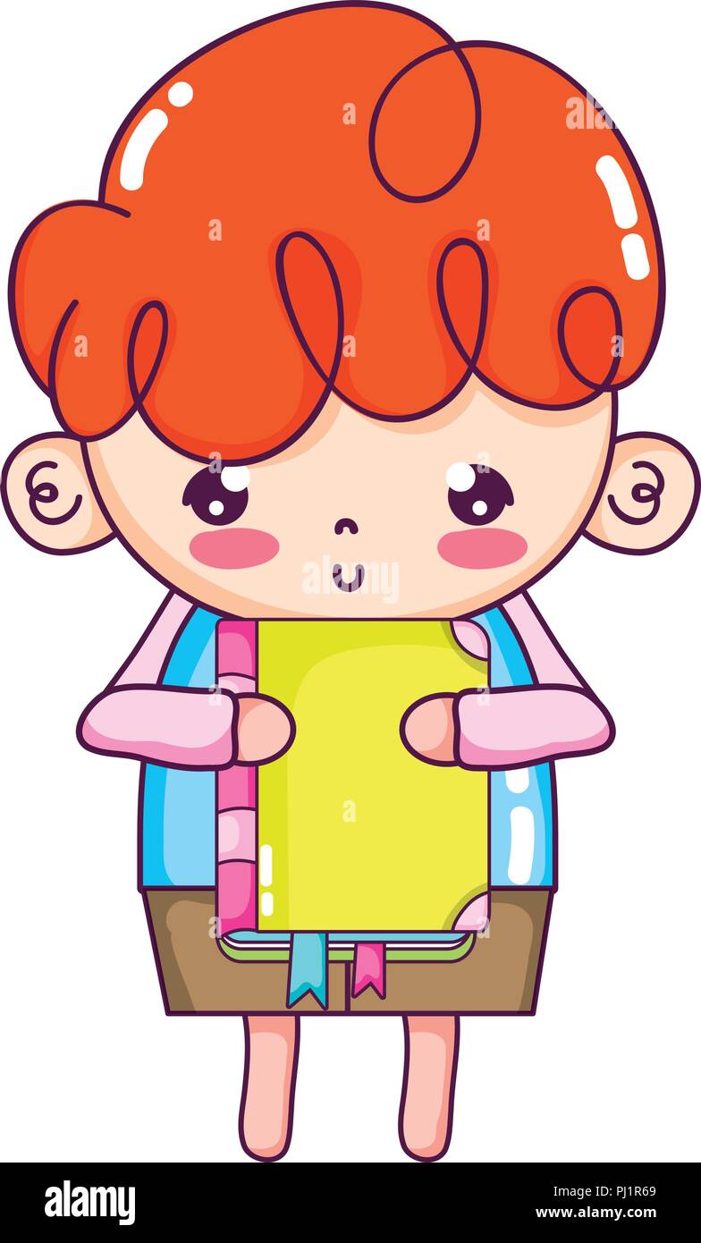 nice boy child with education book Stock Vector Image &amp; Art - Alamy