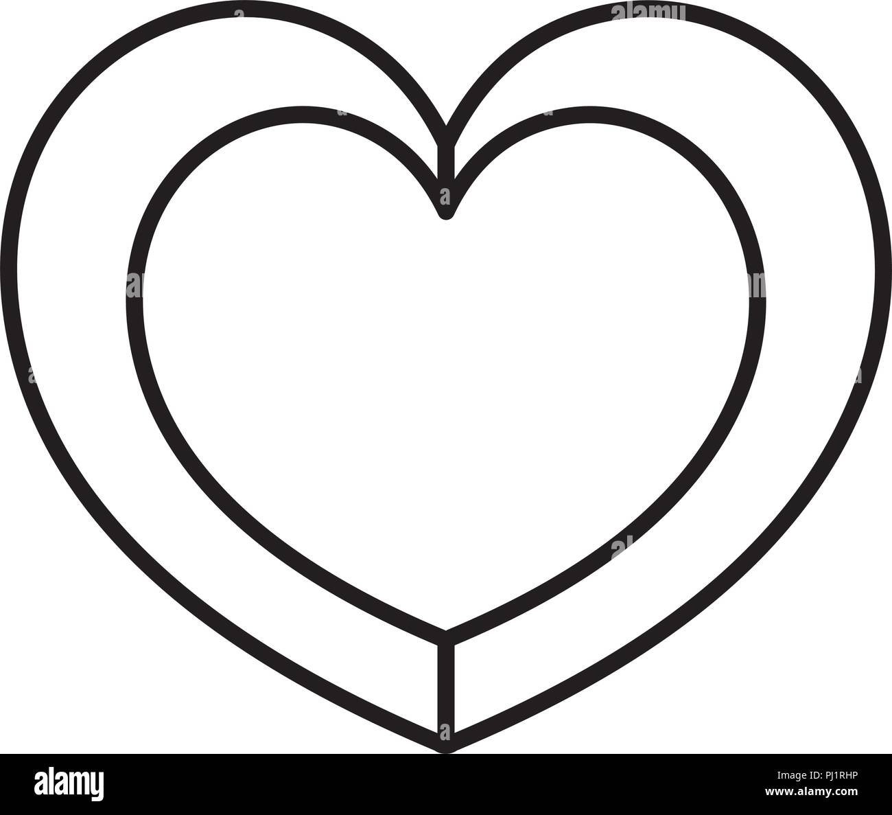 line cute heart to passion symbol style Stock Vector Image & Art - Alamy