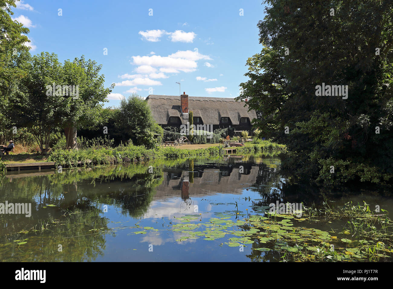 Flatford Mill, Flatford Road, East Bergholt, Colchester, UK Stock Photo