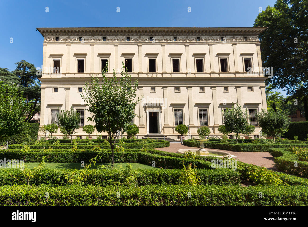 ROME, ITALY - JUNE 23, 2017: Building of Villa Farnesina in Trastavete ...