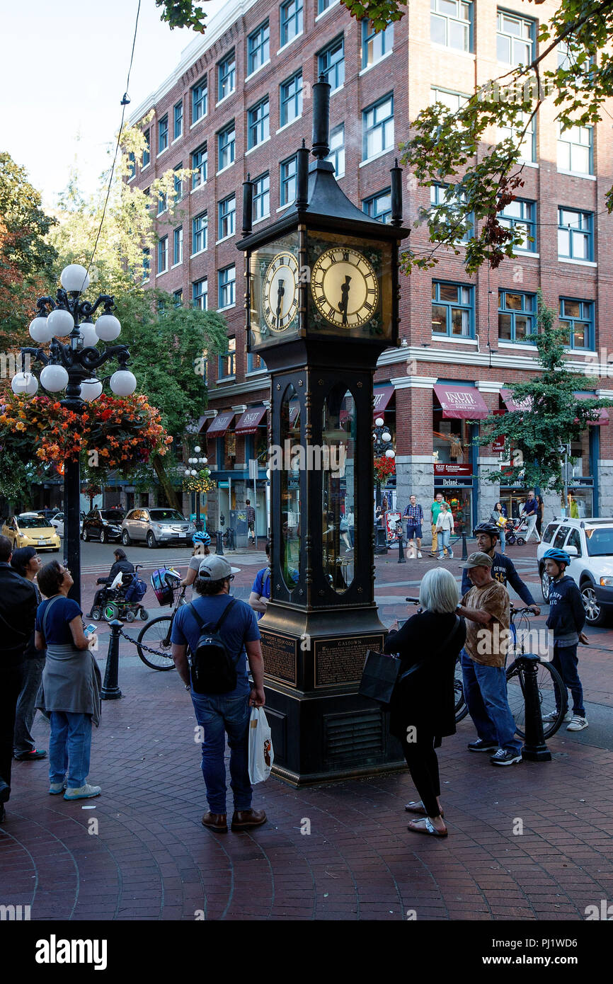 Gastown steam clock, Vancouver, British Columbia, Canada Stock Photo