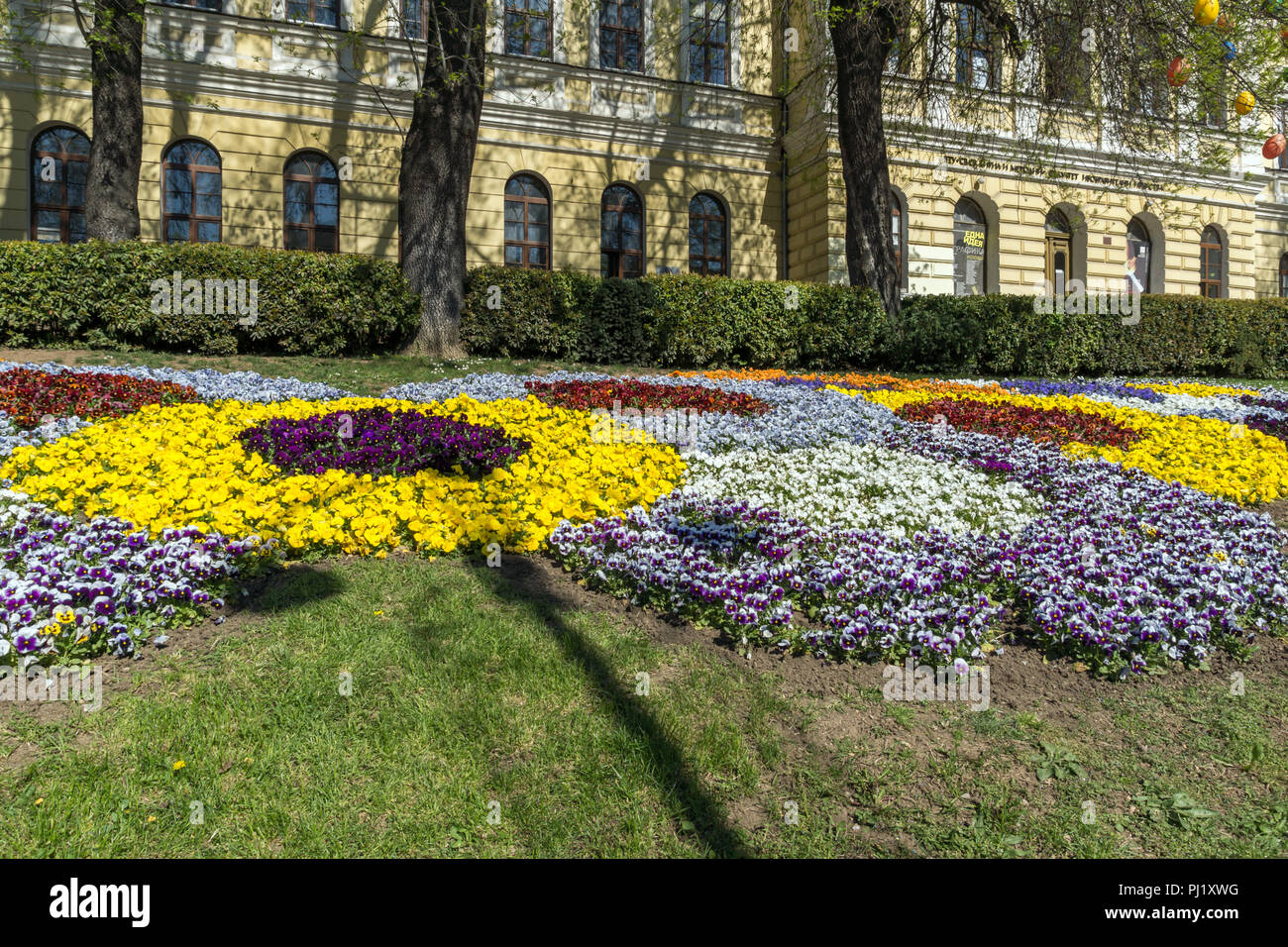 VELIKO TARNOVO, BULGARIA -  APRIL 11, 2017: Spring view of Faculty of Fine Arts at Veliko Tarnovo University, Bulgaria Stock Photo