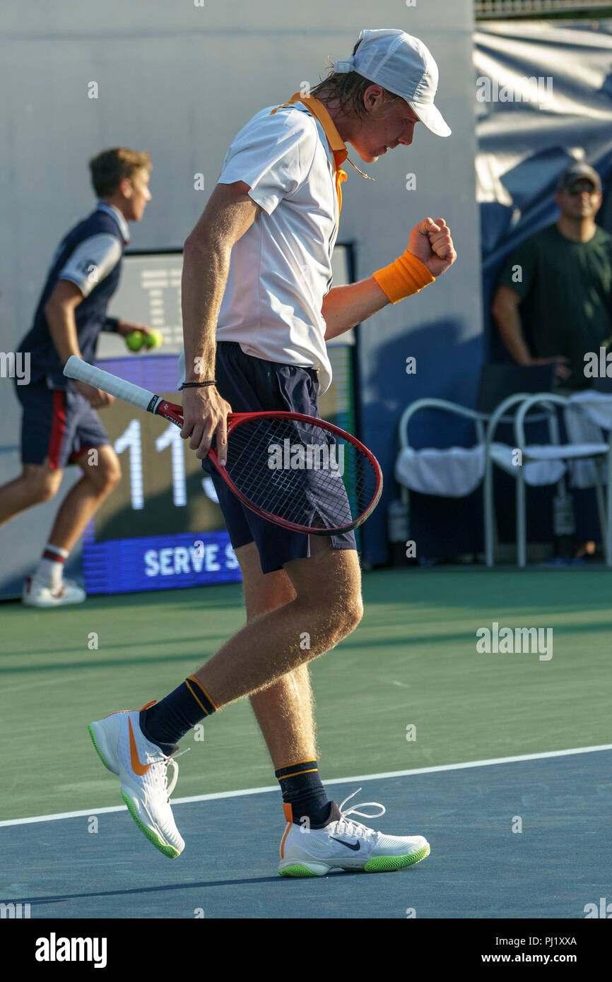 Denis Shapovalov (CAN) competing at the 2018 US Open Tennis Stock Photo -  Alamy