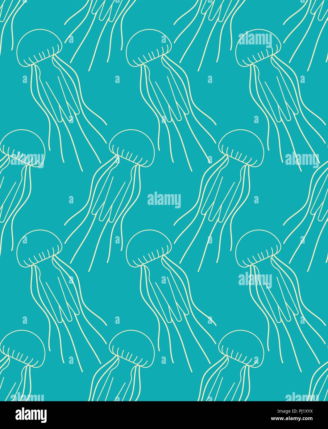 Jellyfish pattern seamless. Marine animal background Vector Stock ...