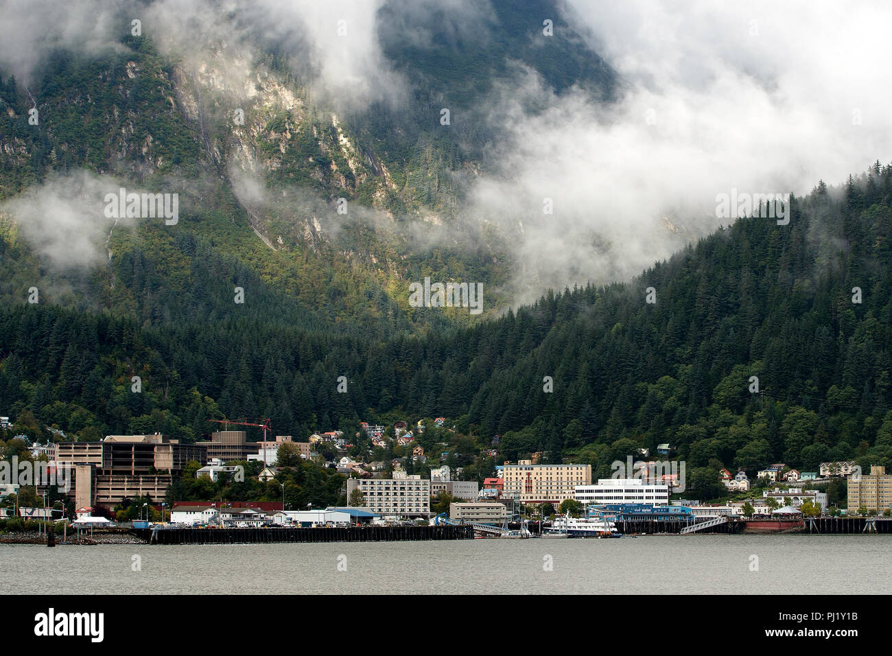 Downtown Juneau, Alaska, United States of America Stock Photo