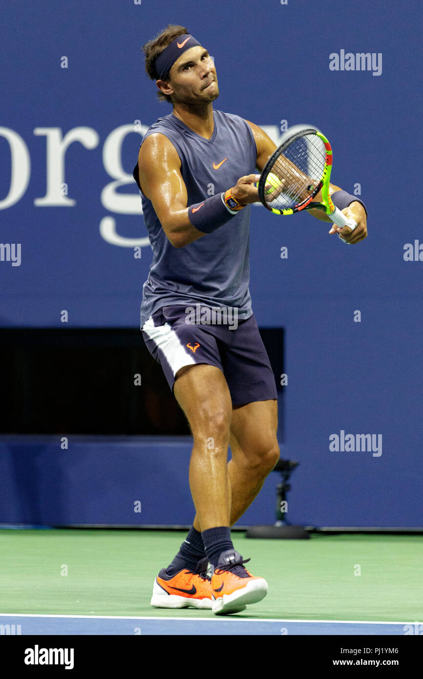 Rafael Nadal (ESP) competing at the 2018 US Open Tennis Stock Photo - Alamy